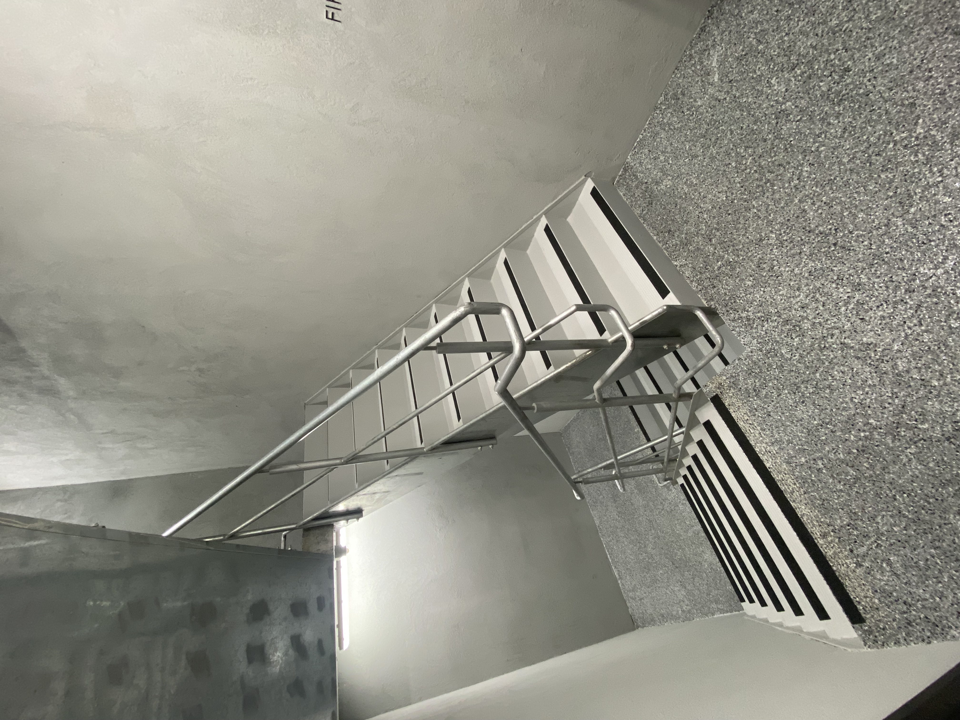 Commercial epoxy flooring staircase detail