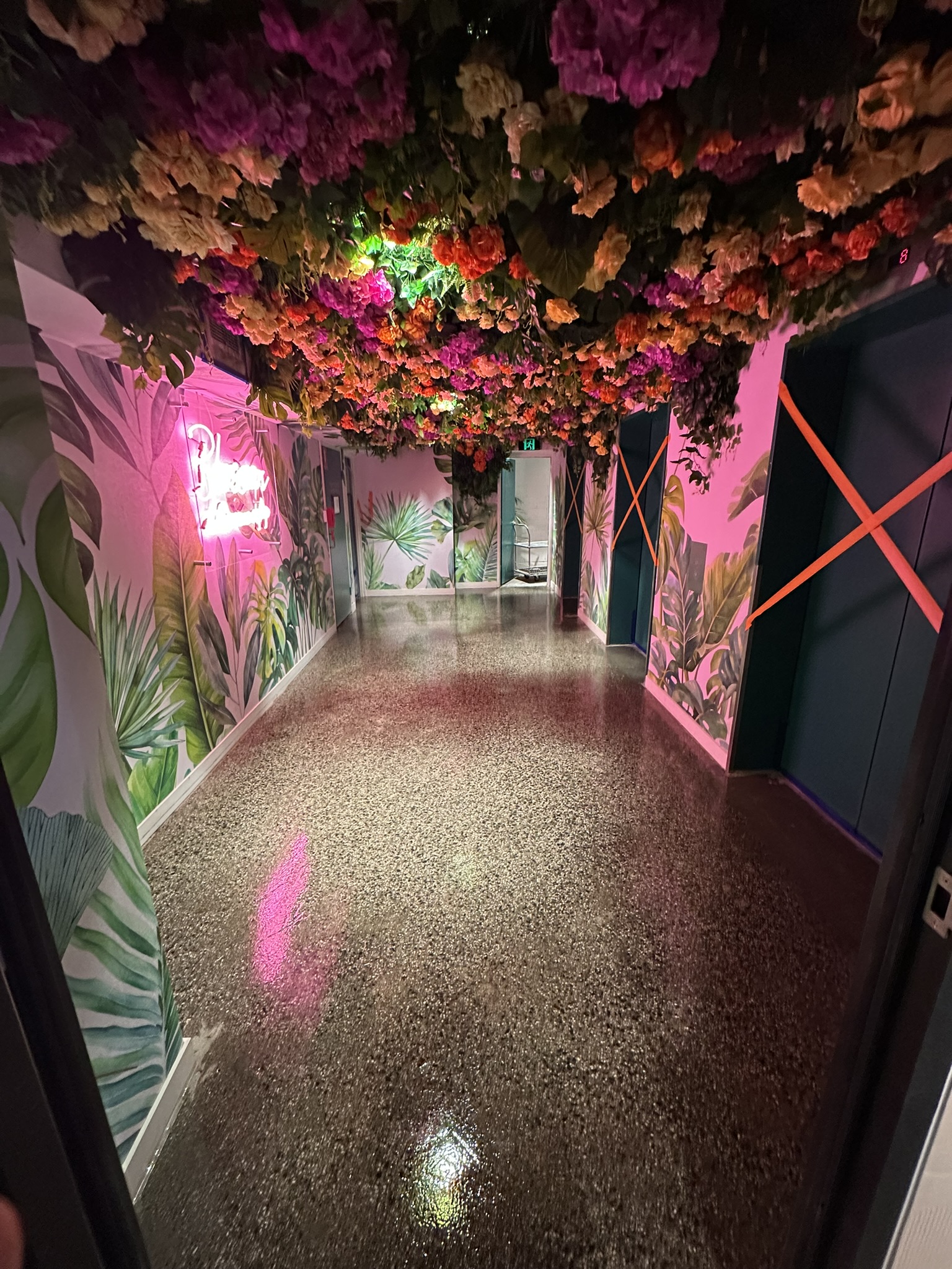 Grind and seal polished concrete corridor