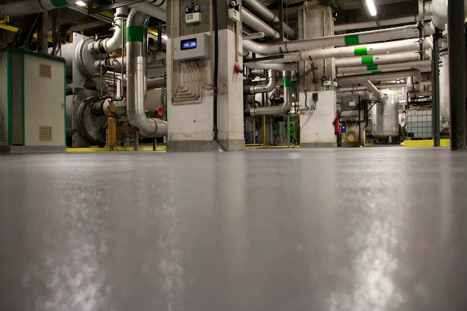 Industrial non-slip epoxy floor