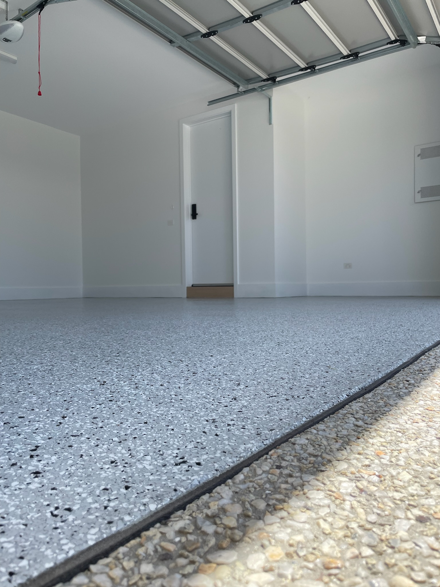 Residential garage epoxy flake floor Melbourne